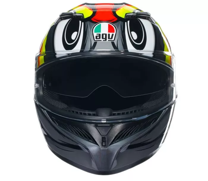 Helma na moto AGV 2118381001 012 K3 E2206 MPLK BIRDY 2.0 GREY/YELLOW/RED vel. XL