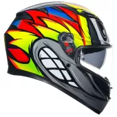 Helma na moto AGV 2118381001 012 K3 E2206 MPLK BIRDY 2.0 GREY/YELLOW/RED vel. XL
