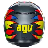 Helma na moto AGV 2118381001 012 K3 E2206 MPLK BIRDY 2.0 GREY/YELLOW/RED vel. XL
