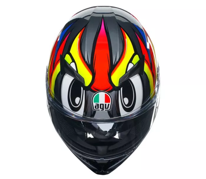 Helma na moto AGV 2118381001 012 K3 E2206 MPLK BIRDY 2.0 GREY/YELLOW/RED vel. XL