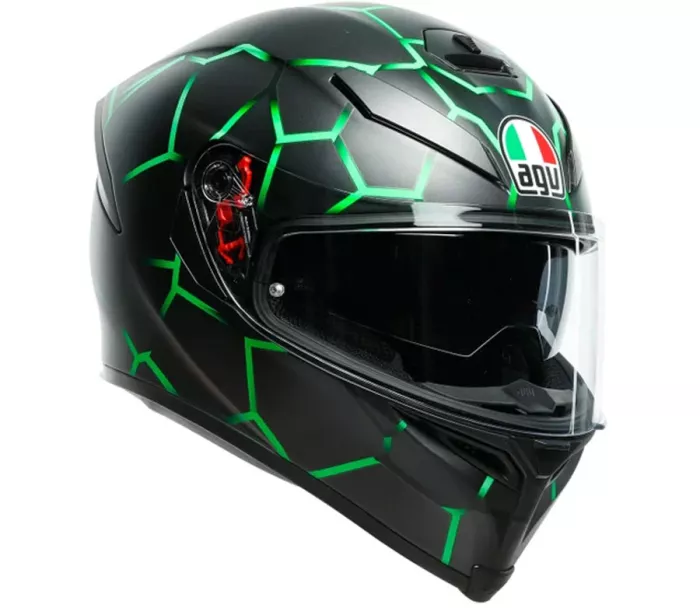 Helma na moto AGV K5 MULTI MPLK VULCANUM GREEN vel. S