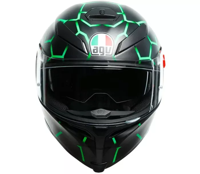 Helma na moto AGV K5 MULTI MPLK VULCANUM GREEN vel. S