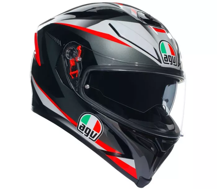 Helma na moto AGV K5S MULTI MPLK PLASMA BLACK/GREY/RED vel. XL