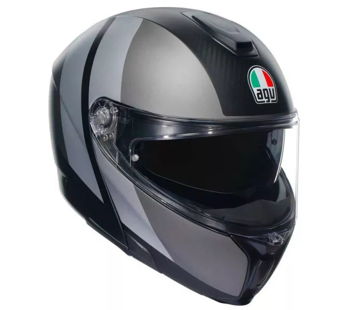 Helma na moto AGV SPORTMODULAR MULTI MPLK OVERLAY MATT DOUBLE GREY vel. 2XL