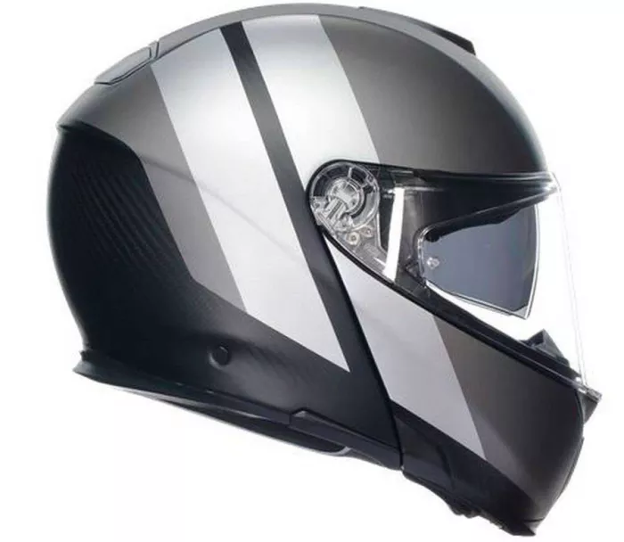 Helma na moto AGV SPORTMODULAR MULTI MPLK OVERLAY MATT DOUBLE GREY vel. 2XL