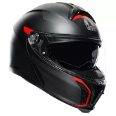 Helma na moto AGV TOURMODULAR MULTI MPLK FREQUENCY MATT GUNMETAL/RED vel. XL
