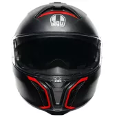 Helma na moto AGV TOURMODULAR MULTI MPLK FREQUENCY MATT GUNMETAL/RED vel. XL