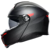 Helma na moto AGV TOURMODULAR MULTI MPLK FREQUENCY MATT GUNMETAL/RED vel. XL