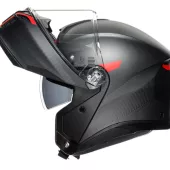 Helma na moto AGV TOURMODULAR MULTI MPLK FREQUENCY MATT GUNMETAL/RED vel. XL