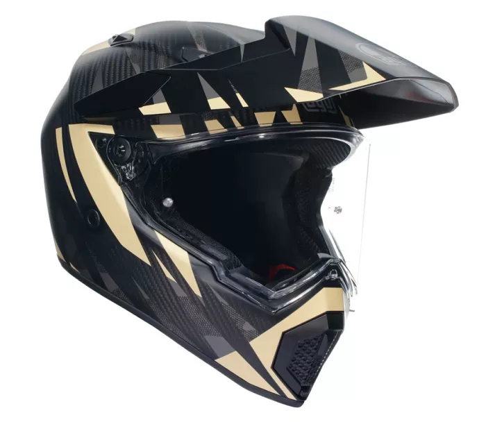 AGV AX9 MPLK E2206 STEPPA MATT CARBON/GREY/SAND vel. M