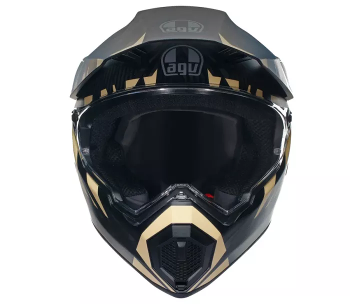 AGV AX9 MPLK E2206 STEPPA MATT CARBON/GREY/SAND vel. M