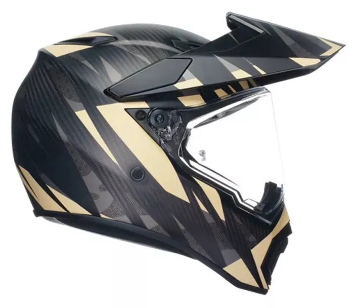AGV AX9 MPLK E2206 STEPPA MATT CARBON/GREY/SAND vel. M