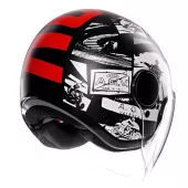 AGV ETERES E2206 HISTORY MATT BLACK/WHITE/RED vel. XL