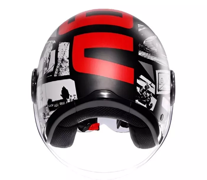 AGV ETERES E2206 HISTORY MATT BLACK/WHITE/RED vel. XL
