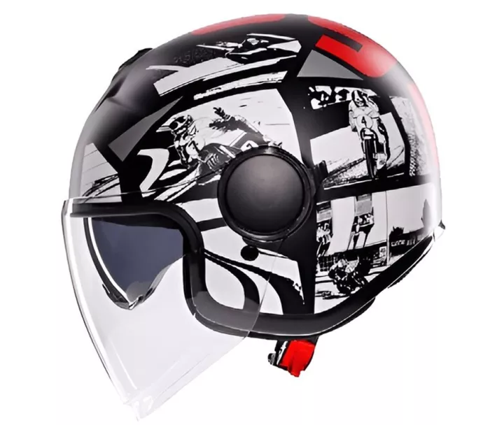 AGV ETERES E2206 HISTORY MATT BLACK/WHITE/RED vel. XL