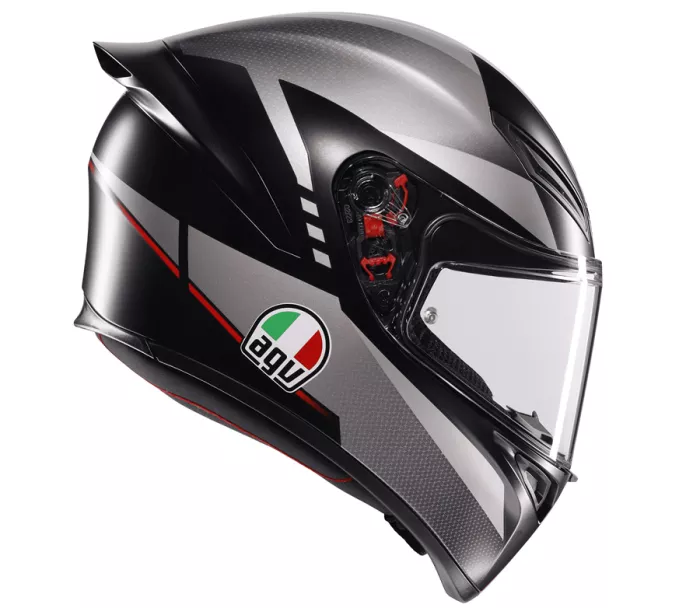 AGV K1 S E2206 LAP MATT BLACK/GREY/RED vel. XL