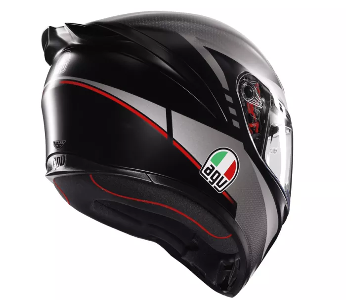 AGV K1 S E2206 LAP MATT BLACK/GREY/RED vel. XL