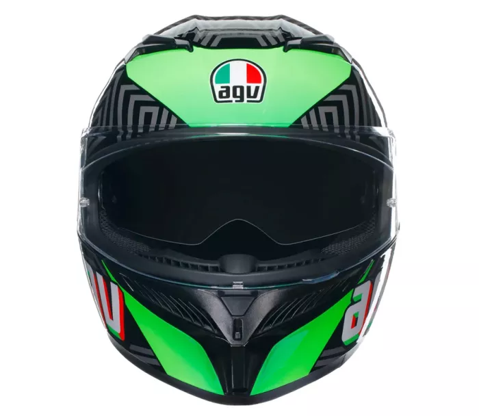 AGV K3 E2206 KAMALEON BLACK/RED/GREEN vel. M