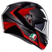 AGV K3 E2206 MPLK STRIGA BLACK/GREY/RED vel. L