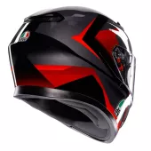 AGV K3 E2206 MPLK STRIGA BLACK/GREY/RED vel. L