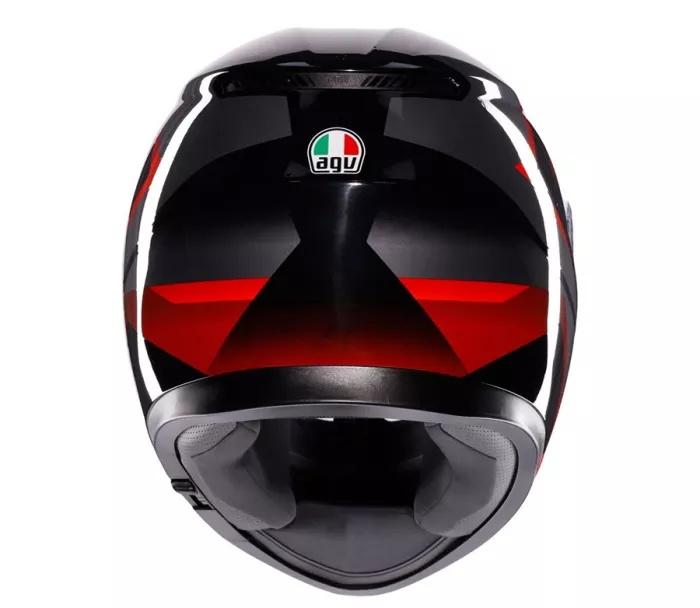 AGV K3 E2206 MPLK STRIGA BLACK/GREY/RED vel. L