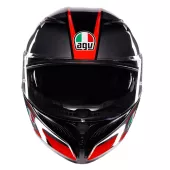 AGV K3 E2206 MPLK STRIGA BLACK/GREY/RED vel. L