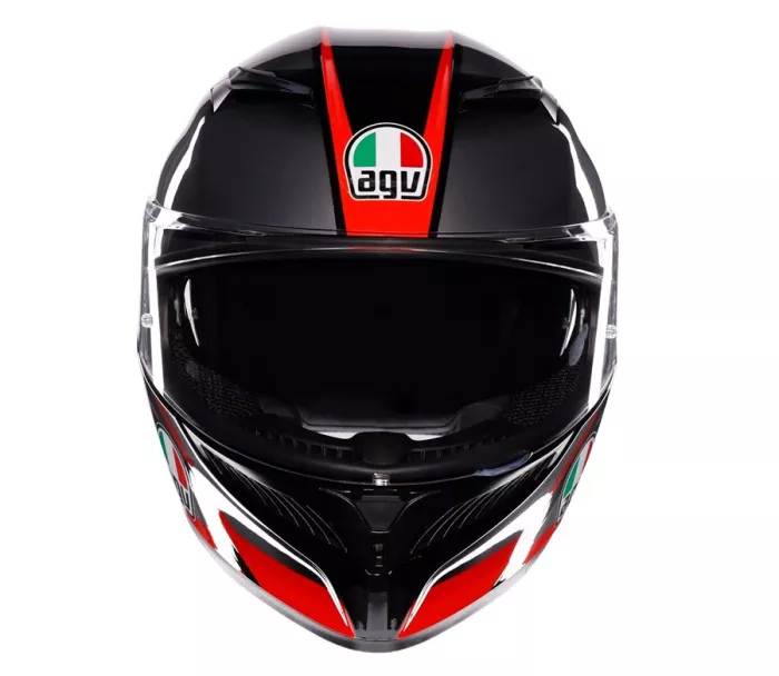 AGV K3 E2206 MPLK STRIGA BLACK/GREY/RED vel. L