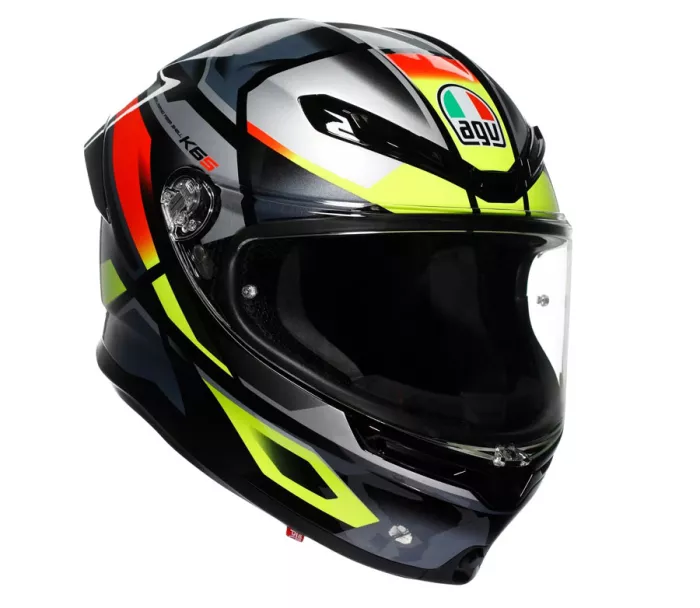 AGV K6 E2206 ERAZER BLACK/RED/YELLOW FLUO vel. M