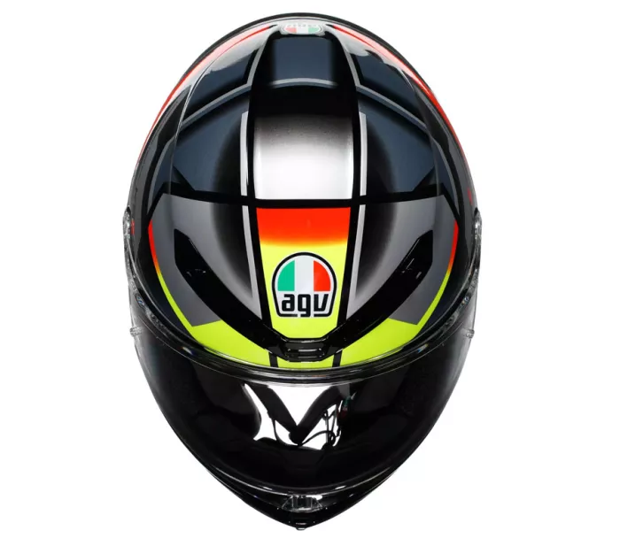 AGV K6 E2206 ERAZER BLACK/RED/YELLOW FLUO vel. M