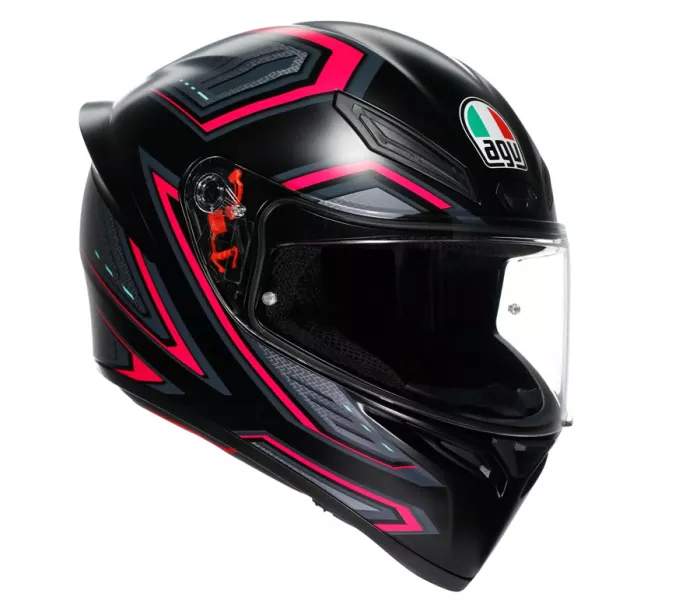 AGV K1S E2206 SLING MATT BLACK/PINK vel. M