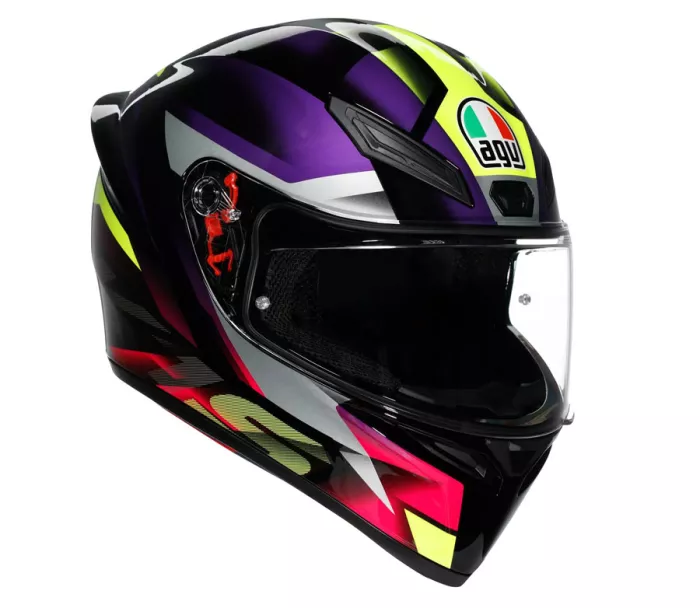 AGV K1S E2206 FASTLAP BLACK/PURPLE/PINK vel. XS