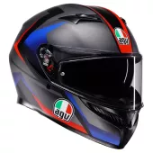 Integrální helma AGV K3 E2206 MPLK STRIGA MATT BLACK/BLUE/RED