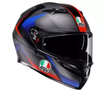 Integrální helma AGV K3 E2206 MPLK STRIGA MATT BLACK/BLUE/RED