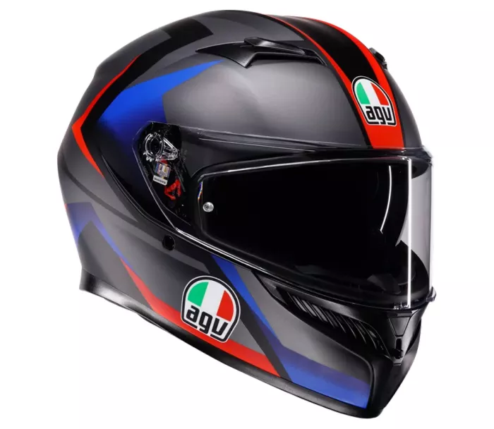 Integrální helma AGV K3 E2206 MPLK STRIGA MATT BLACK/BLUE/RED