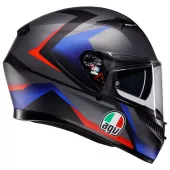 Integrální helma AGV K3 E2206 MPLK STRIGA MATT BLACK/BLUE/RED