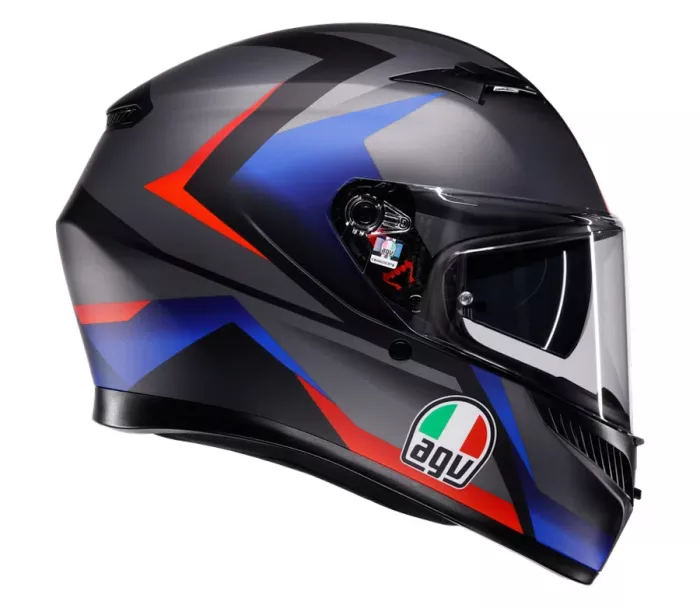 Integrální helma AGV K3 E2206 MPLK STRIGA MATT BLACK/BLUE/RED