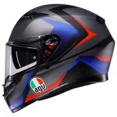 Integrální helma AGV K3 E2206 MPLK STRIGA MATT BLACK/BLUE/RED