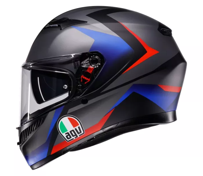 Integrální helma AGV K3 E2206 MPLK STRIGA MATT BLACK/BLUE/RED
