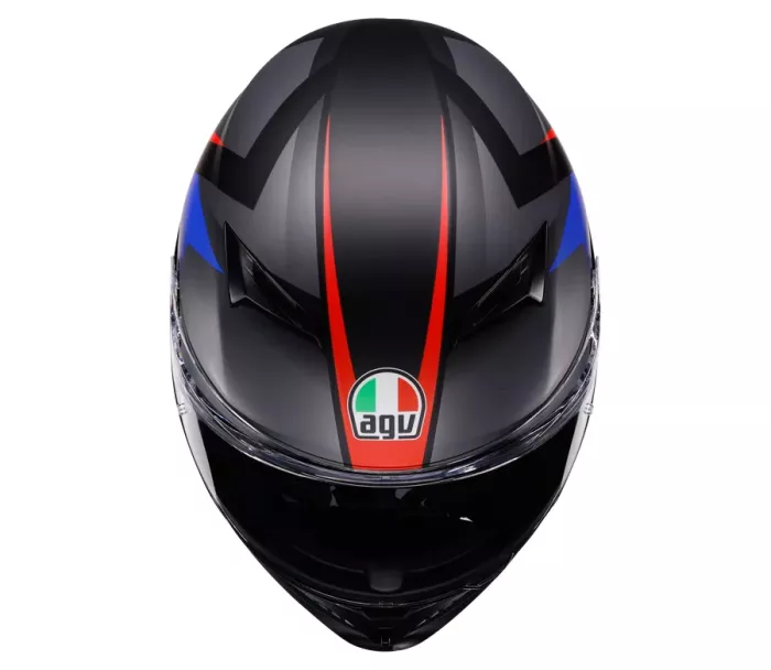 Integrální helma AGV K3 E2206 MPLK STRIGA MATT BLACK/BLUE/RED