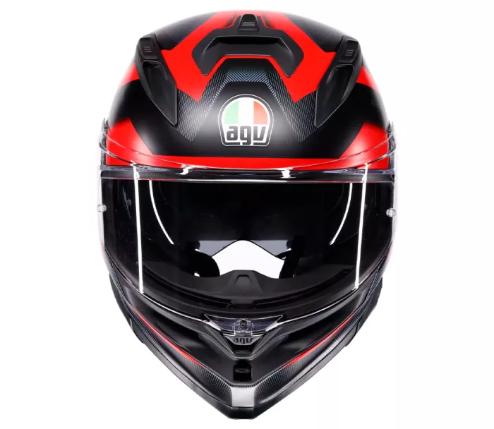 Integrální helma AGV K7 E2206 MPLK GLIMPSE MATT BLACK/RED