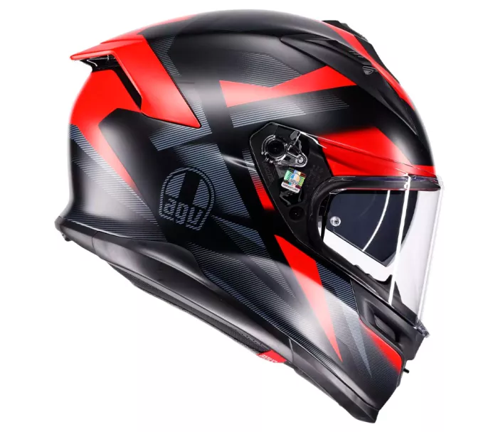 Integrální helma AGV K7 E2206 MPLK GLIMPSE MATT BLACK/RED