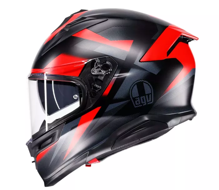 Integrální helma AGV K7 E2206 MPLK GLIMPSE MATT BLACK/RED