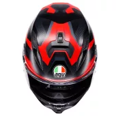 Integrální helma AGV K7 E2206 MPLK GLIMPSE MATT BLACK/RED