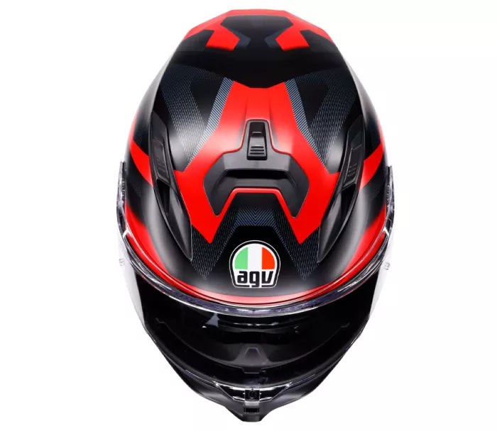 Integrální helma AGV K7 E2206 MPLK GLIMPSE MATT BLACK/RED