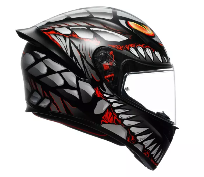 AGV K1 S LYZARD MATT BLACK/GREY/RED vel. M