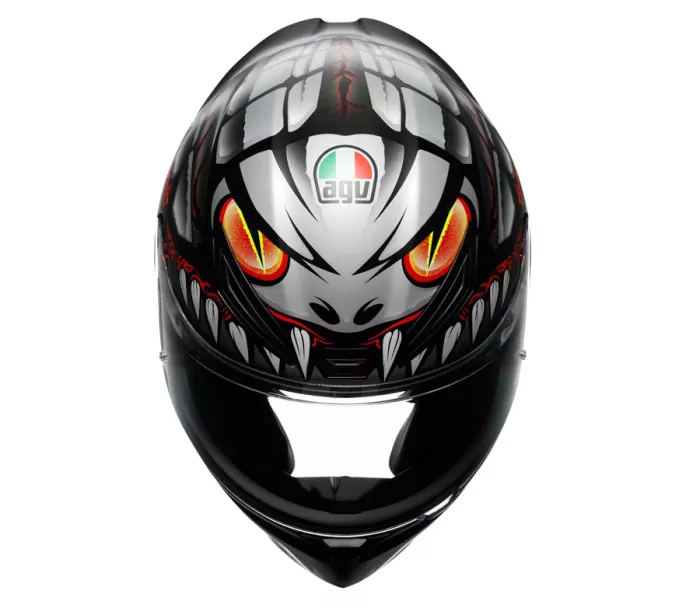 AGV K1 S LYZARD MATT BLACK/GREY/RED vel. M