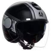 Otevřená helma AGV ETERES E2206 MONDELLO MATT BLACK/GREY