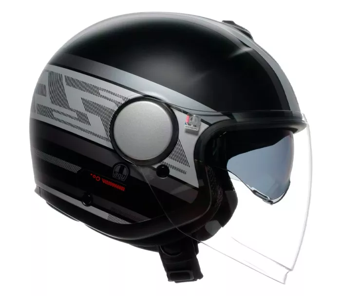 Otevřená helma AGV ETERES E2206 MONDELLO MATT BLACK/GREY