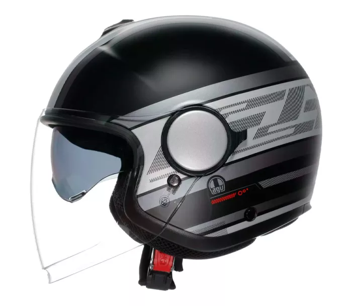 Otevřená helma AGV ETERES E2206 MONDELLO MATT BLACK/GREY