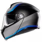 AGV TOURMODULAR E2206 MPLK STRAY BLACK/GREY/BLUE vel. M